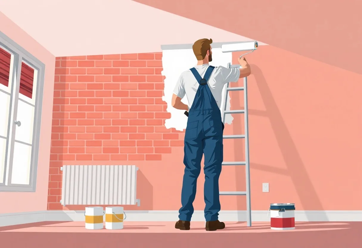 Peintre Arpajon 91290 en intervention sur un chantier